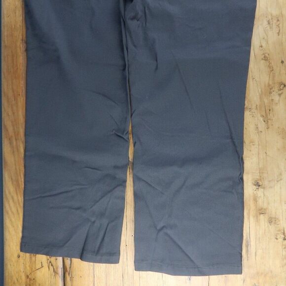 DARK GREY HIGH RISE WAIST PULL ON WIDE LEG PANTS WITH POCKETS LINED - Picture 7 of 7